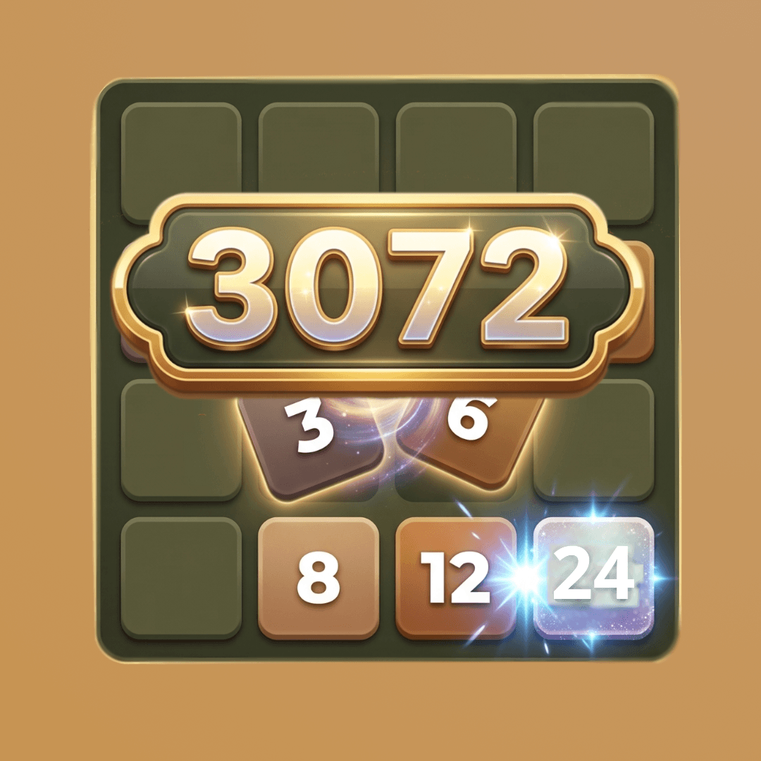 3072 — a 2048-style number-merge puzzle game